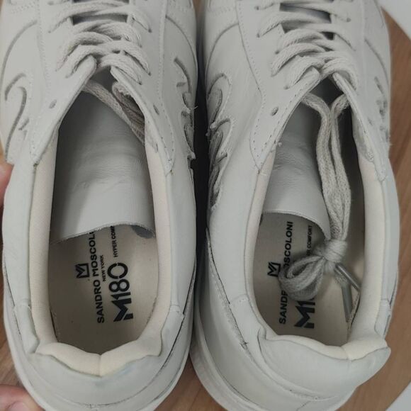 Sandro Moscolini Sneakers Mens Size 9 Movers Marlin Off White Leather Lace Up - Picture 7 of 12
